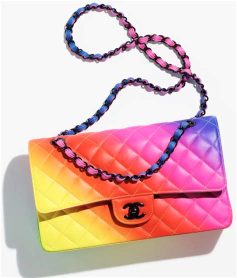 yellow chanel purse|rainbow chanel bag.